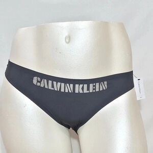 SMALL‎ Calvin Klein QF1810 Logo-Waist Laser Bikini Black NWT New with Tags